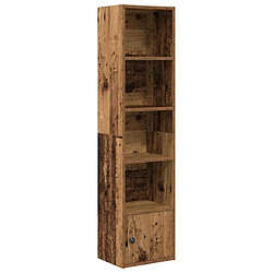 vidaXL Bibliothèque vieux bois 31x24x127 cm bois d'ingénierie