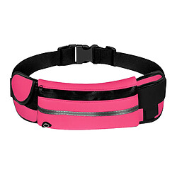 Avizar Sac Banane Sport Ceinture Réglable Fermeture Boucle Bande Réfléchissante Fuschia