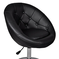 Avis vidaXL Tabouret de bar Noir Similicuir