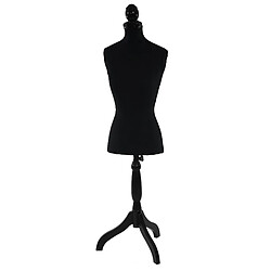 Mendler Mannequin de couture de tailleur buste torse féminin T220 ~ mousse, noir