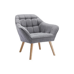 Avis Vente-Unique Fauteuil en tissu gris CASERTA