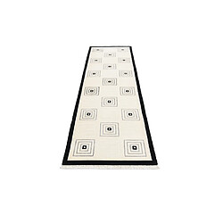 Avis Vidal Tapis de couloir en laine 292x79 beige Darya