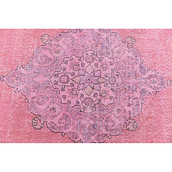 Avis Vidal Tapis de laine 297x152 rose Ultra Vintage