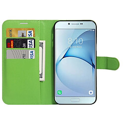 Acheter Wewoo Housse Étui vert pour Samsung Galaxy A8 2016 / A810 Litchi texture horizontale Flip PU en cuir avec support et Slots de cartes Portefeuille