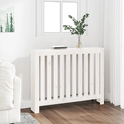 vidaXL Cache-radiateur Blanc 108,5x19x84 cm Bois massif de pin 