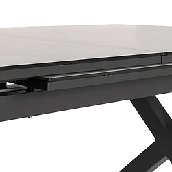 Acheter BigBuy Home Table de Salle à Manger Blanc Noir Céramique Aluminium Verre 180 x 100 x 77 cm