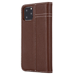 Avis Wewoo Coque Pour iPhone 11 Pro GEBEI Etui de protection en cuir à rabat avec support et fentes cartes Marron