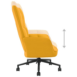 Maison Chic Chaise de relaxation | Fauteuil relax Jaune moutarde Velours -GKD14454 pas cher