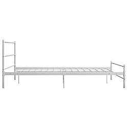 Avis vidaXL Cadre de lit sans matelas blanc métal 120x200 cm