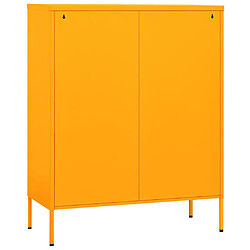 Acheter vidaXL Armoire de rangement Jaune moutarde 80x35x101,5 cm Acier