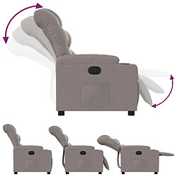 Avis vidaXL Fauteuil inclinable Taupe Tissu