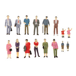 1:42 16x Échelle En Plastique Figurines, Figure Caractère Modèle pour des Scènes Miniatures, pour des Scènes Miniatures Décor Accessoire et Sable pas cher