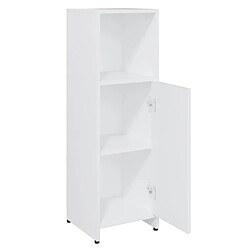 Maison Chic Armoire de salle de bain,Meuble de rangement,Meuble haut Blanc 30x30x95 cm Aggloméré -GKD458238 pas cher