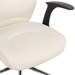 Acheter Pegane Fauteuil de bureau en métal coloris blanc mat - 64 x 108,5 x 66 cm