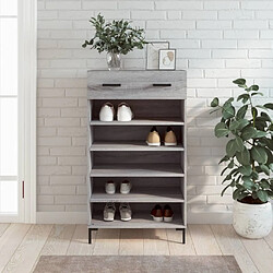 Maison Chic Armoire à Chaussures,Meuble de Rangement à Chaussures sonoma gris 60x35x105 cm bois d'ingénierie -MN82790