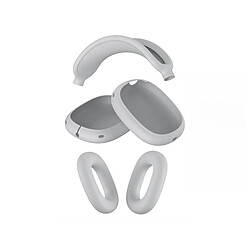 INF Coussinets d'oreille, coque de protection et coussin arceau pour écouteurs Airpods Max LightGrey