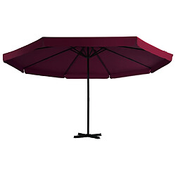 Helloshop26 Parasol de jardin avec mât en aluminium 500 cm bordeaux 02_0008107