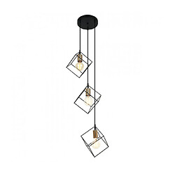 Luminaire Center Suspension moderne Morestel Noir, doré 3 ampoules