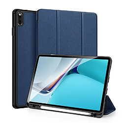 Dux Ducis Etui en PU avec support à trois volets bleu pour votre Huawei MatePad 11 (2021)