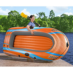 Bateau Gonflable pour 2 Adultes et 1 Enfant Bestway Kondor Elite 3000 Raft 246x122x45 cm avec 2 Rames et Gonfleur à Pied Inclus pas cher