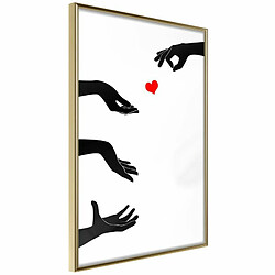 Paris Prix Affiche Murale Encadrée Playing With Love 20 x 30 cm Or