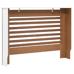 Avis vidaXL Cache-radiateur Blanc 112x19x81,5 cm MDF