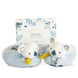 Doudou et Compagnie YOCA LE KOALA Chaussons avec hochet