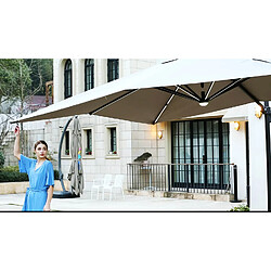 Acheter Concept Usine Parasol rectangulaire gris avec LED 395 x 295 cm CALVIA