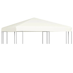 vidaXL Toile supérieure de belvédère 310 g / m² 3 x 3 m Blanc crème