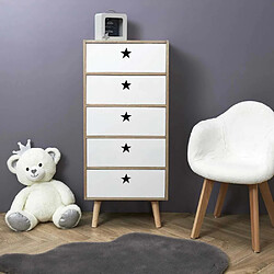 The Home Deco Kids Chiffonnier bicolore pour enfants Like a star.