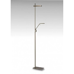 Luminaire Center Lampadaire Phuket 2 Ampoules 21W Down 7W Up LED 3000K, 3000lm, nickel satiné