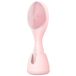 Chrono Brosse Nettoyante Sonique pour le Visage, Brosse pour le Visage en Silicone Imperméable Rechargeable 3 en 1 avec Massage Chauffant 42 and et Soins de la Peau Légers pour Nettoyage en Profondeur,Rose