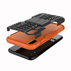 Wewoo Coque Pneu Texture TPU + PC antichoc pour iPhone X / XS, avec support (Orange) pas cher