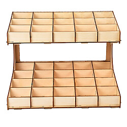 Bricolage En Bois Support De Peinture Organisateur De Stockage D'encre 2 Couches 35-grille