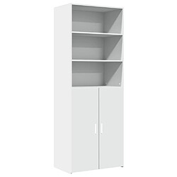 vidaXL Buffet haut blanc 70x42,5x185 cm bois d'ingénierie