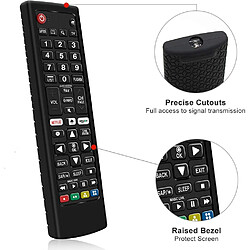 Acheter SANAG etui De Protection En Silicone Pour Lg Telecommande Akb75095308 Akb74915324 Akb73715601, Antiderapant Housse Coque Compatible Avec Lg Tv Remote(Noir)