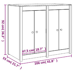 vidaXL Armoire de cuisine d'extérieur bois massif douglas pas cher