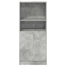 Avis vidaXL Armoire de cuisine gris béton 57x41,5x131,5 cm bois ingénierie