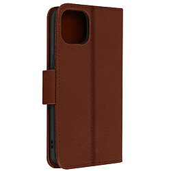 Avizar Housse Apple iPhone 13 Cuir premium Porte-carte Fonction support Vidéo marron