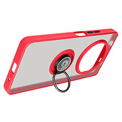 Avizar Coque pour Xiaomi Redmi A3 Bague Métallique Fonction Support Rouge