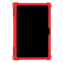 Coque en silicone flexible avec béquille pliable rouge pour votre Lenovo Yoga Tab 11