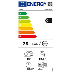 Lave-vaisselle tout intégrable 15 couverts 44 db tout intégrable - CS5C4F0A1 - CANDY