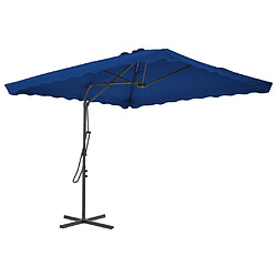 Maison Chic Parasol Jardin | Parasol d'extérieur avec mat en acier Bleu 250x250x230 cm - GKD46769