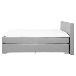 Acheter Beliani Lit boxspring en tissu gris clair 160x200 cm CONSUL