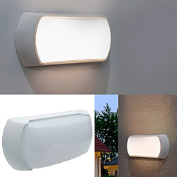 Applique couleur blanc LED 12W lumière extérieure IP54 lampe murale jardin entrée porche 4000K 960 lumens 230V