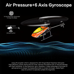 Avis Hélicoptère RC Avec Gyro 4 Canaux Micro RC Hélicoptère Jouet Cadeau Pour Garçons Fille Orange