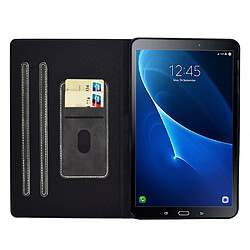 Etui en PU texture des veaux, antichoc avec support et porte-carte pour votre Samsung Galaxy Tab A 10.1 (2016) (T580/T585) - gris