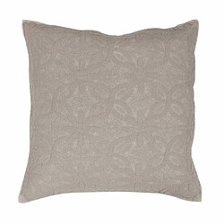 Paris Prix Housse de Coussin Florette 60x60cm Taupe