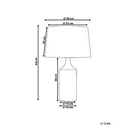 Avis Beliani Lampe à poser en céramique beige et gris CALVAS