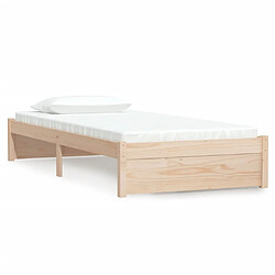 vidaXL Cadre de lit sans matelas bois massif 90x200 cm